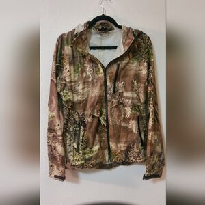 PROIS HUNTING REAL TREE CAMO WATERPROOF RAIN JACKET HOODED WOMENS